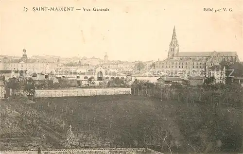 AK / Ansichtskarte Saint Maixent l Ecole Vue generale avec l Eglise Kat. Saint Maixent l Ecole