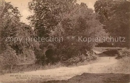 AK / Ansichtskarte Melay Saone et Loire Ancien Pont Levis du chateau de Maulevrice Kat. Melay