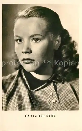 AK / Ansichtskarte Schauspieler Karla Runkehl Kat. Kino und Film