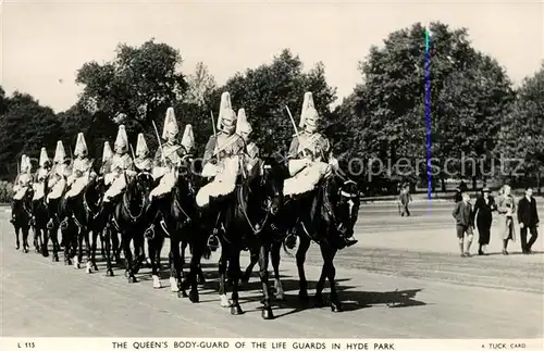 AK / Ansichtskarte Leibgarde Wache Queen s Body Guard Hyde Park  Kat. Polizei