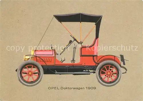 AK / Ansichtskarte Autos Opel Doktorwagen 1909  Kat. Autos