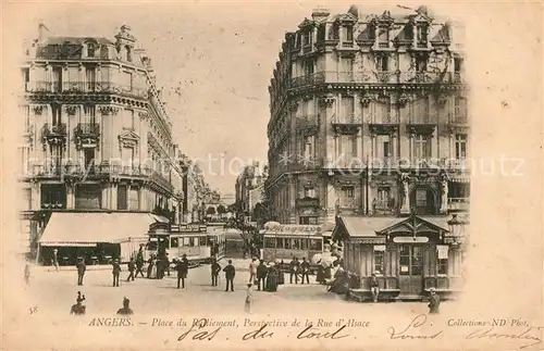 AK / Ansichtskarte Angers Place du Raillement Strassenbahn Kat. Angers