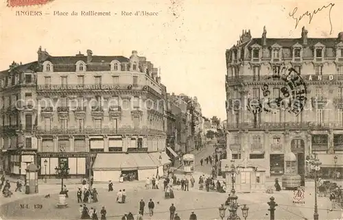 AK / Ansichtskarte Angers Place du Ralliement Rue d`Alsace Kat. Angers