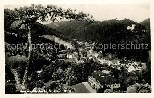 AK / Ansichtskarte Gutenstein Niederoesterreich mit Ruine Kat. Gutenstein