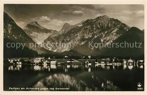 AK / Ansichtskarte Pertisau Achensee Nachtaufnahme mit Karwendel Kat. Eben am Achensee