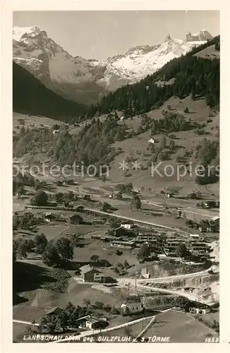 AK / Ansichtskarte Sulzfluh mit Landschau und 3 Tuermen Kat. Sulzfluh