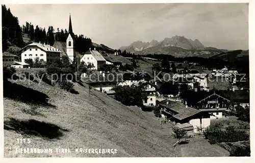 AK / Ansichtskarte Fieberbrunn Tirol mit Kaisergebirge Kat. Fieberbrunn