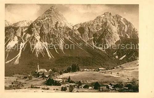 AK / Ansichtskarte Lermoos Tirol mit Sonnenspitze Kat. Lermoos