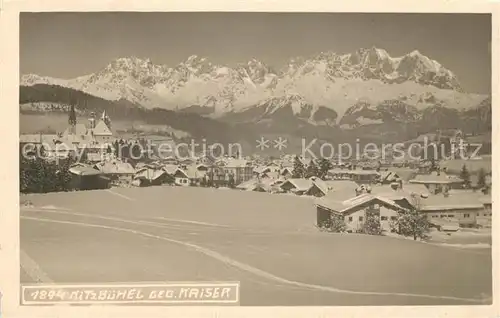 AK / Ansichtskarte Kitzbuehel Tirol mit Kaisergebirge Kat. Kitzbuehel