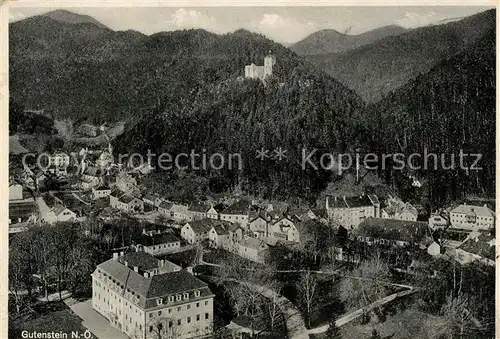 AK / Ansichtskarte Gutenstein Niederoesterreich Panorama mit Ruine Kat. Gutenstein