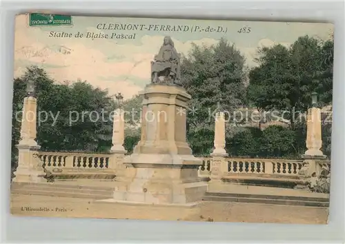 AK / Ansichtskarte Clermont Ferrand Puy de Dome Statue de Blaise Pascal Kat. Clermont Ferrand