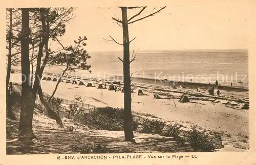 AK / Ansichtskarte Pyla sur Mer Vue sur la plage Atlantique