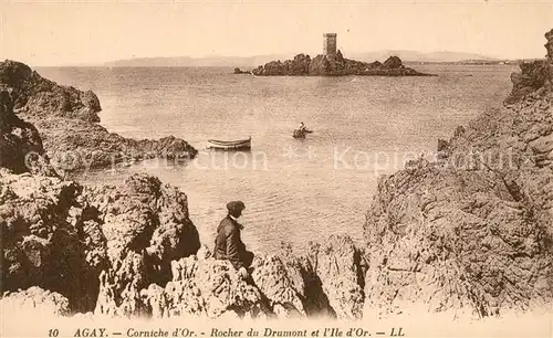 AK / Ansichtskarte Agay Var Corniche d Or Rocher du Drumont et l Ile d Or Kat. Saint Raphael