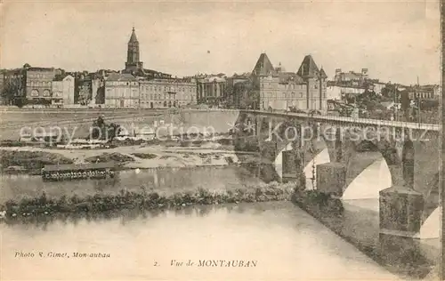 AK / Ansichtskarte Montauban Vue sur le Tarn Pont et la ville Kat. Montauban