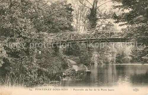 AK / Ansichtskarte Fontenay sous Bois Passerelle du lac de la Porte Jaune Kat. Fontenay sous Bois