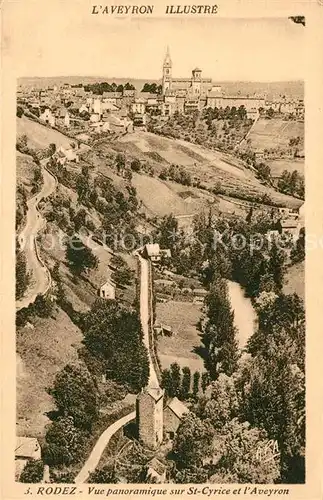 AK / Ansichtskarte Rodez Vue panoramique sur St Cyrice et l Aveyron Kat. Rodez
