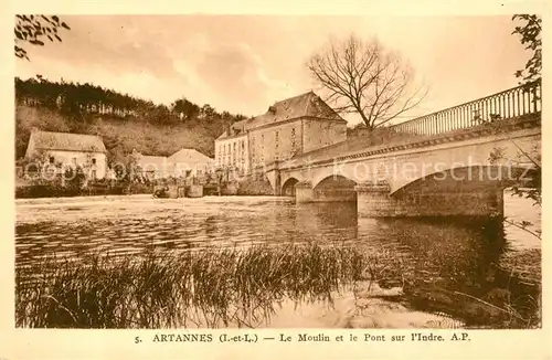 AK / Ansichtskarte Artannes sur Indre Le Moulin et le Pont sur l Indre Kat. Artannes sur Indre