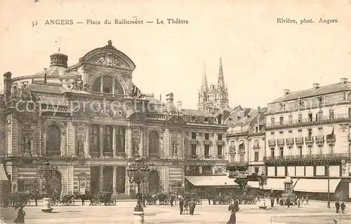 AK / Ansichtskarte Angers Place du Ralliement Theatre Kat. Angers