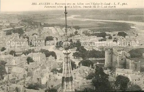 AK / Ansichtskarte Angers Panorama pris en ballon vers Eglise St. Laud Kat. Angers