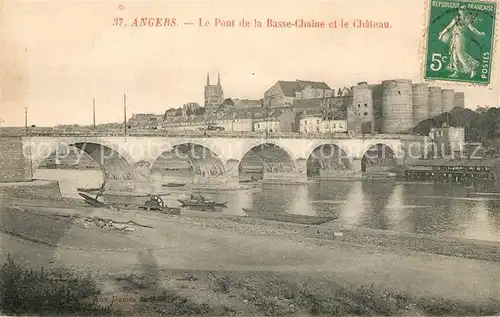 AK / Ansichtskarte Angers Pont de la Basse Chaine et le Chateau Kat. Angers