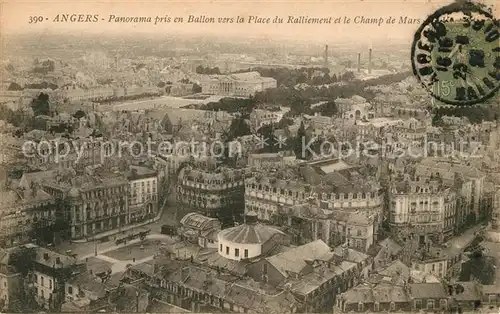 AK / Ansichtskarte Angers Panorama pris en Ballon vers la Place du Ralliement et le Champ de Mars Kat. Angers