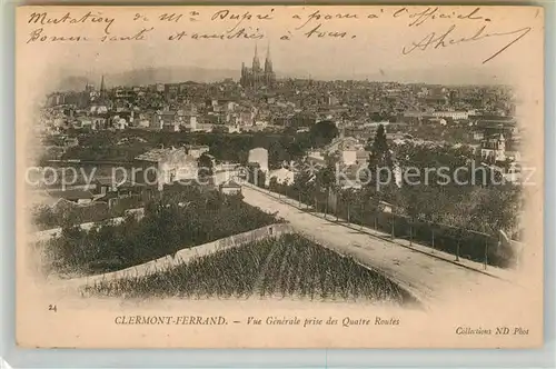 AK / Ansichtskarte Clermont Ferrand Puy de Dome Vue generale prise de Quatre Routes Kat. Clermont Ferrand