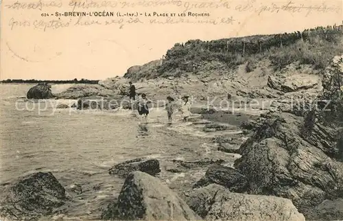 AK / Ansichtskarte Saint Brevin l Ocean Loire Atlantique La plage et les rochers Kat. Saint Brevin les Pins