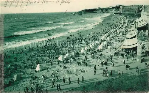 AK / Ansichtskarte Biarritz Pyrenees Atlantiques Vue generale de la Grande Plage Kat. Biarritz