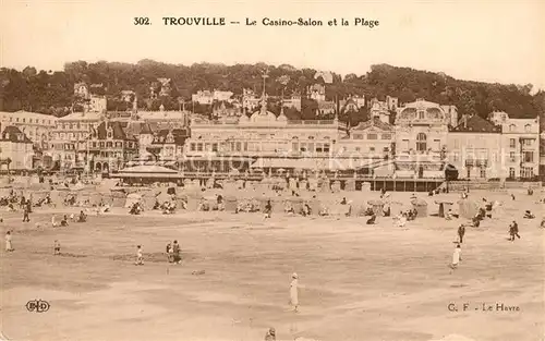 AK / Ansichtskarte Trouville Havre Casino Salon et le Plage Kat. Trouville