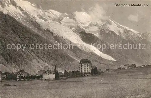 AK / Ansichtskarte Chamonix Vue generale Mont Blanc Alpes Kat. Chamonix Mont Blanc