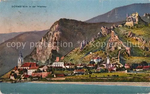 AK / Ansichtskarte Duernstein Wachau Blick ueber die Donau Kat. Duernstein