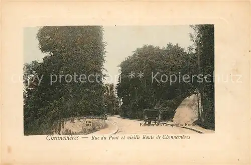 AK / Ansichtskarte Chennevieres sur Marne Rue du Pont et vieille Route de Chennevieres Kat. Chennevieres sur Marne