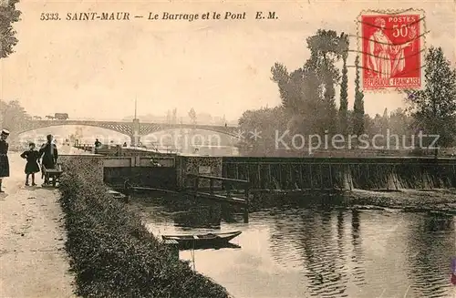 AK / Ansichtskarte Saint Maur des Fosses Le Barrage et le Pont Kat. Saint Maur des Fosses
