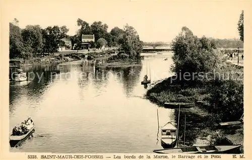 AK / Ansichtskarte Saint Maur des Fosses Les bords de la Marne Barrage et Pont Kat. Saint Maur des Fosses