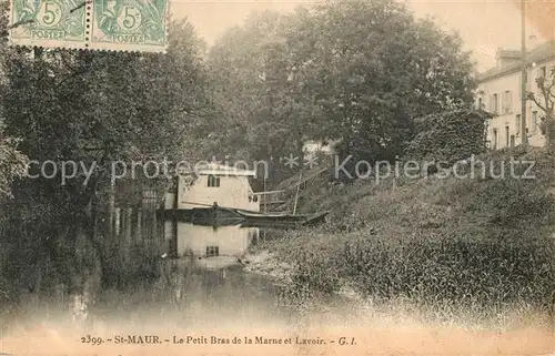 AK / Ansichtskarte Saint Maur des Fosses Petit Bras de la Marne et Lavoir Kat. Saint Maur des Fosses