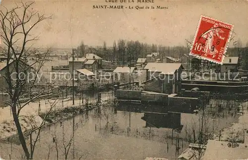 AK / Ansichtskarte Saint Maur des Fosses Quai de la Marne en hiver Kat. Saint Maur des Fosses