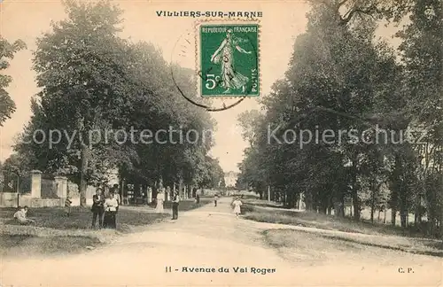 AK / Ansichtskarte Villiers sur Marne Avenue du Val Roger Kat. Villiers sur Marne