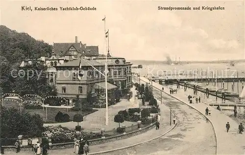 AK / Ansichtskarte Kiel Kaiserliches Yachtklub Gebaeude Strandpromenade Kriegshafen Kat. Kiel