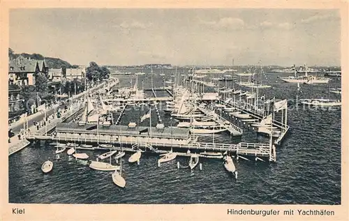 AK / Ansichtskarte Kiel Hindenburg Ufer mit Yachthaefen Kat. Kiel