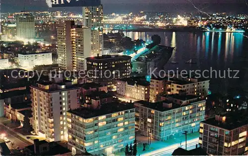 AK / Ansichtskarte Vancouver British Columbia English Bay Apartment Area Nachtaufnahme Kat. Vancouver