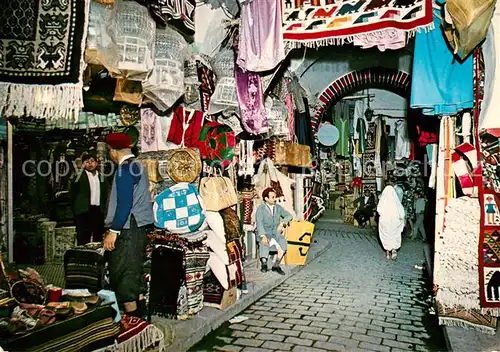 AK / Ansichtskarte Tunis Stoffmarkt Kat. Tunis