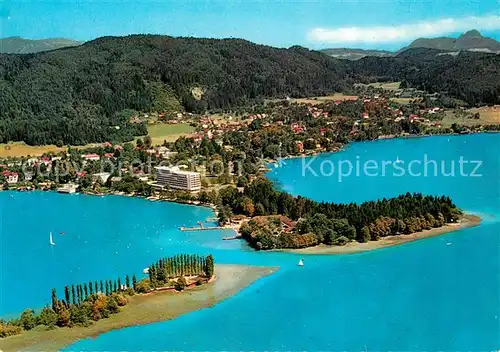 AK / Ansichtskarte Poertschach Woerthersee Fliegeraufnahme Kat. Poertschach Woerther See Kaernten