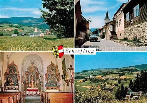 AK / Ansichtskarte Schiefling Lavanttal Lavant Kirche Panorama