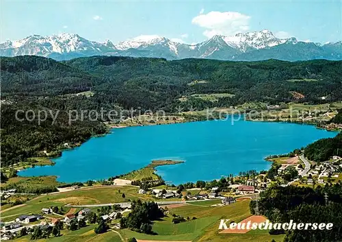 AK / Ansichtskarte Keutschach See Fliegeraufnahme Karawanken Kat. Keutschach am See