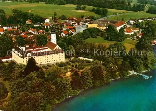 AK / Ansichtskarte Bernried Starnberger See Fliegeraufnahme Kloster Kat. Bernried