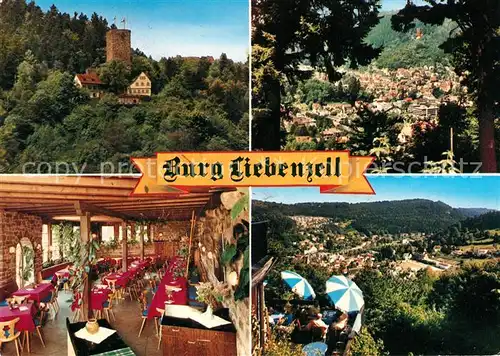 AK / Ansichtskarte Bad Liebenzell Burg Liebenzell Panorama Gaststaette Kat. Bad Liebenzell