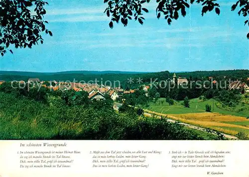 AK / Ansichtskarte Feldrennach Panorama Liedtext Kat. Straubenhardt