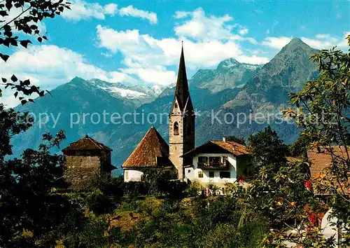 AK / Ansichtskarte St Georgen Schenna Kirche Panorama