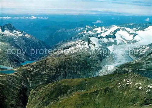 AK / Ansichtskarte Rhonegletscher Glacier du Rhone Fliegeraufnahme Belvedere Grimsel Haslital Kat. Rhone