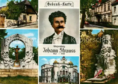 AK / Ansichtskarte Strauss Johann Strauss Landhaus Salmannsdorf Strauss Villa Hietzing Volksoper Wien Kat. Komponist